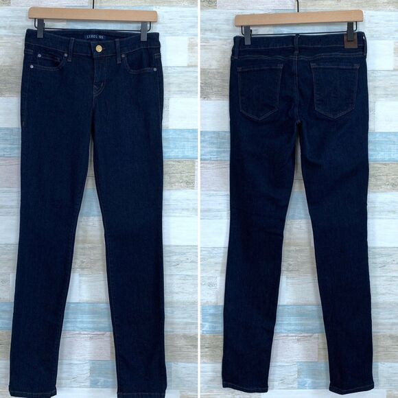 Anthropologie Level 99 Skinny Cigarette Jeans Dark Wash Mid Rise Womens Size 27 - Picture 1 of 10